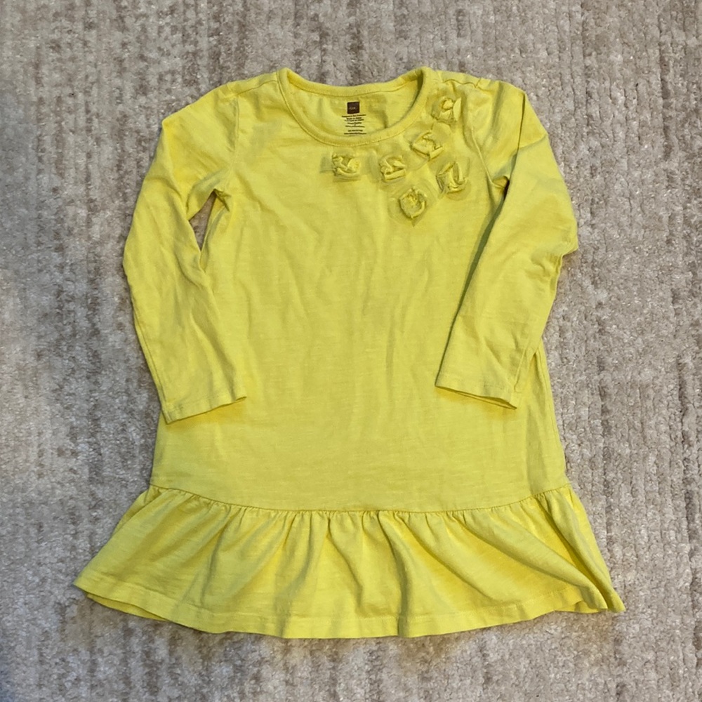 Tea Collection long sleeve yellow dress.